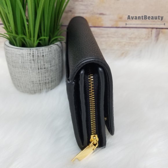 Tory Burch Britten Duo Envelope Black Wallet New - Picture 4 of 11